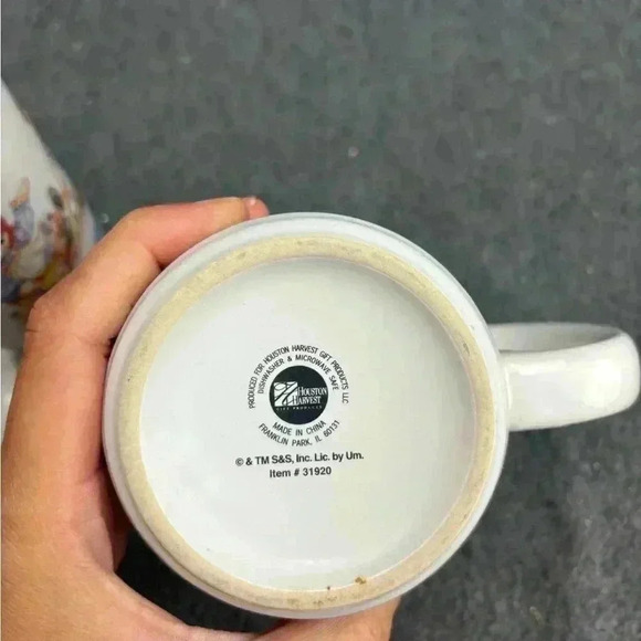 Raggedy Ann and Andy Coffee Cup Houston Harvest Wood Seesaw Wagon Set Of 2 - Picture 6 of 6